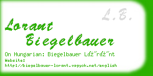 lorant biegelbauer business card